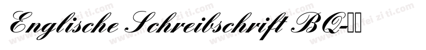 Englische Schreibschrift BQ字体转换